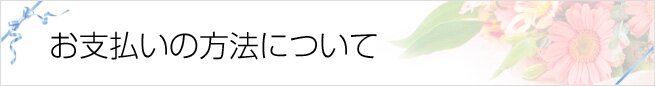 お支払いの方法について